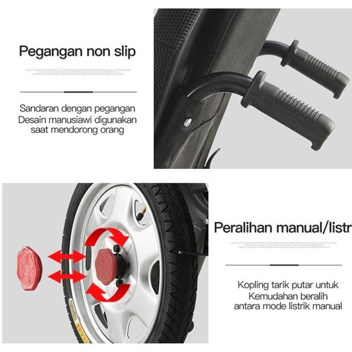  CLASSIC Kursi Roda Lipat Listrik