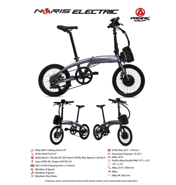 Pacific Noris Electric Folding E-Bike 2