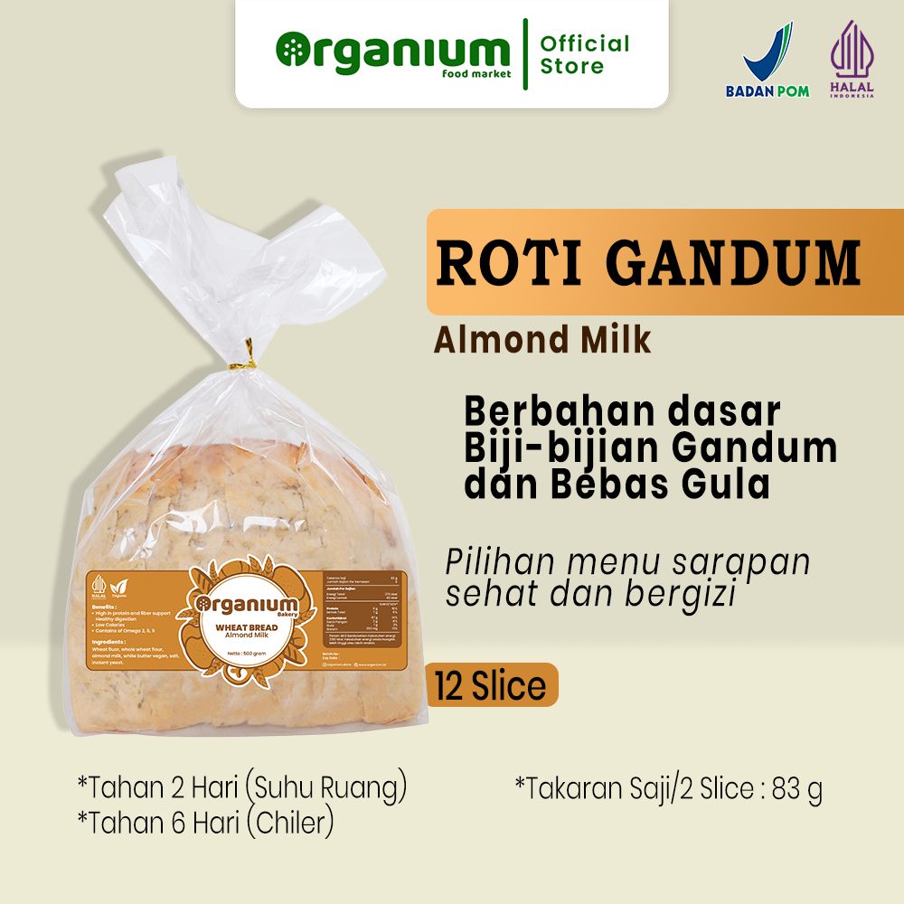  Organium Wheat Bread Almond Milk