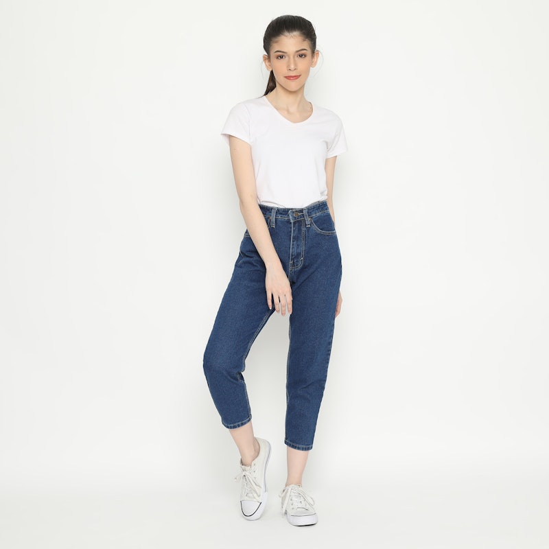 Celana Boyfriend High Waist Jeans Wanita 5
