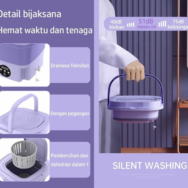 Riesta Home Mesin Cuci Mini Melipat Portable 3