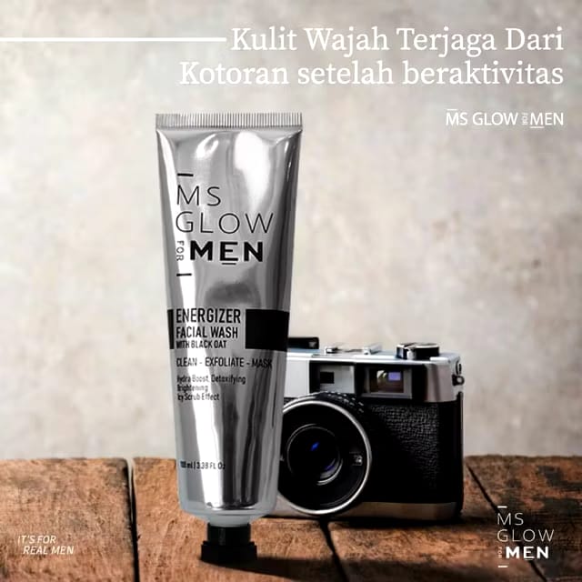 Kosmetika Cantik Indonesia MS Glow For Men Energizer Facial Wash