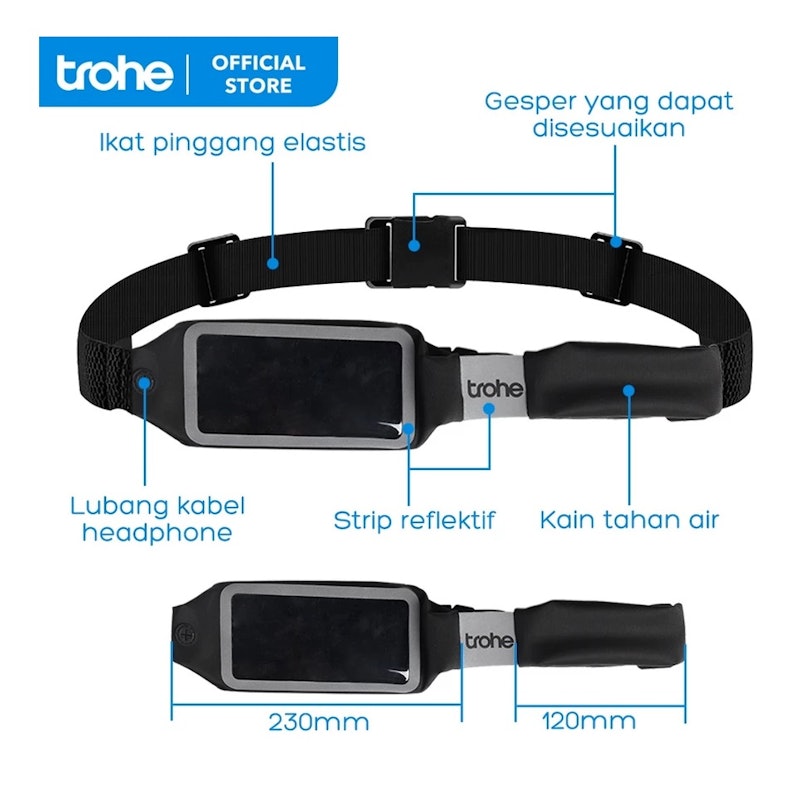 TROHE Running Belt Waterproof 4