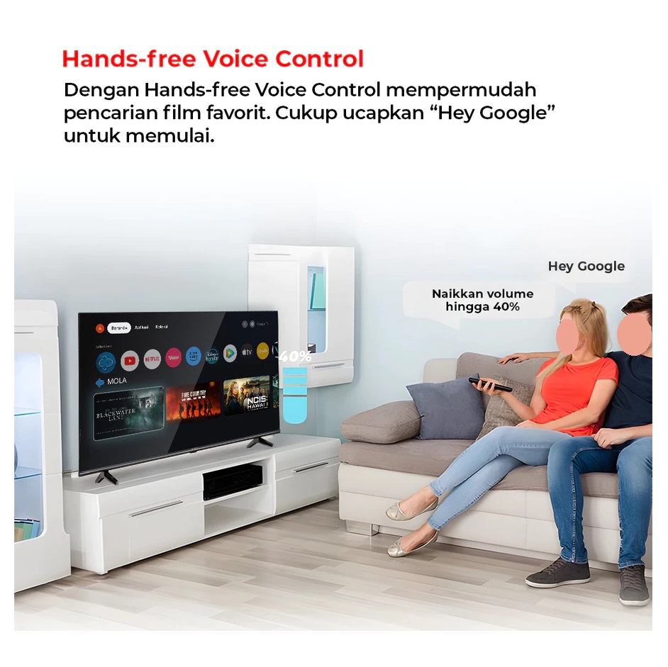 Hartono Istana Teknologi Polytron 50" Smart Google TV 4K UHD PLD 50UG5059