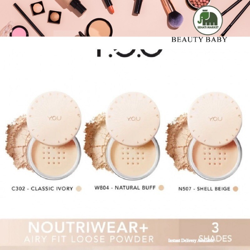 HEBE Beauty Style Y.O.U NoutriWear+ Airy Fit Loose Powder W804 Natural Buff