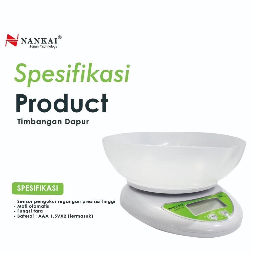 Rohartindo Nusantara Luas Nankai® Timbangan Dapur