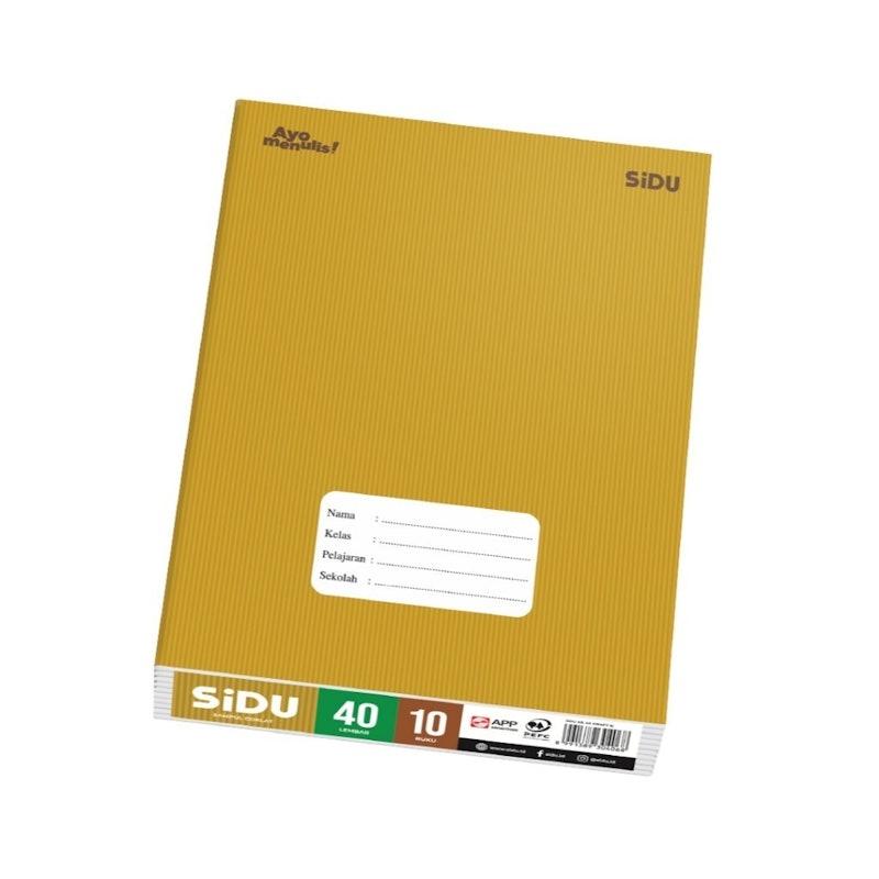 SiDU Buku Tulis Cover Sampul Nama 1