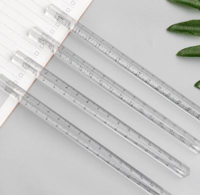  Triangular Prism Clear Ruler Stick 15cm