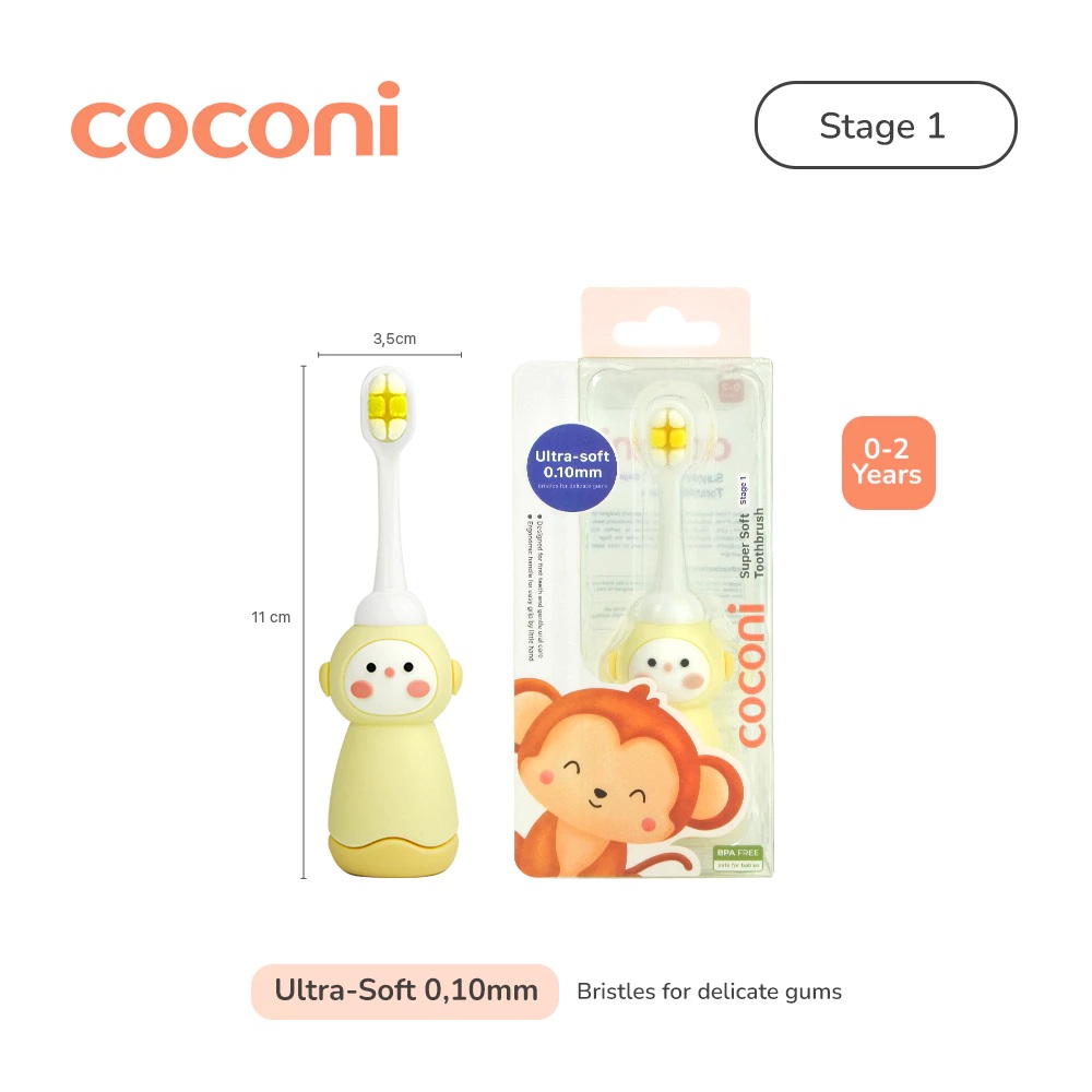 Kenson Multibrand Globalindo COCONI Super Soft Toothbrush Stage 1