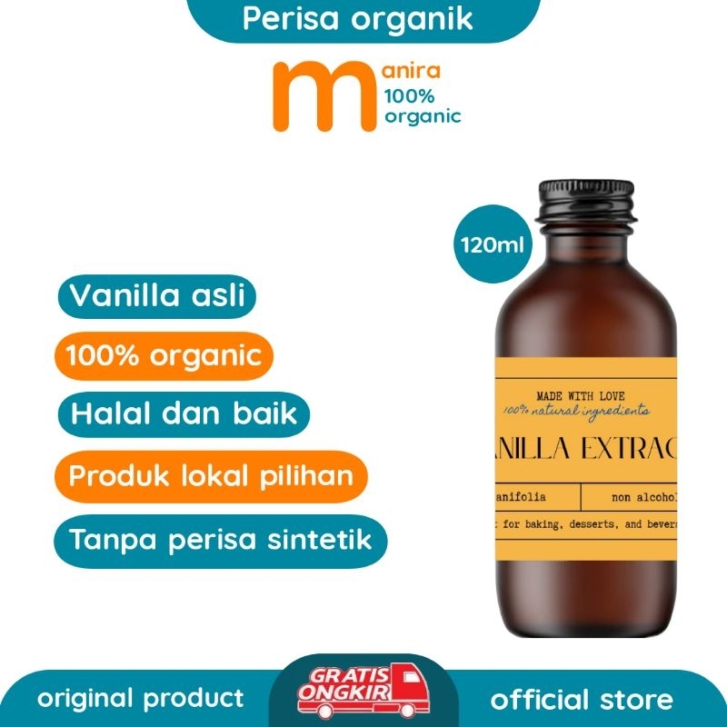  Manira Homemade Vanilla Extract Organic with Seed 120 ml 