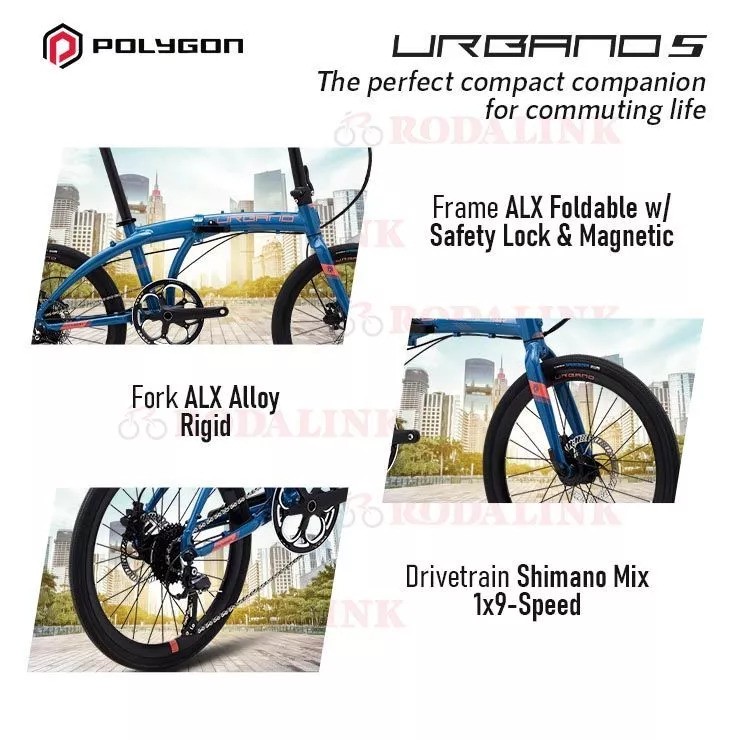 Insera Sena Polygon Urbano 5 Folding Bike