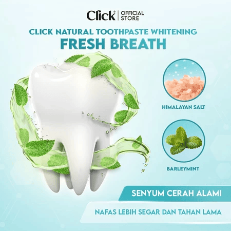 Kino Indonesia Click Natural Toothpaste Whitening + Fresh Breath 