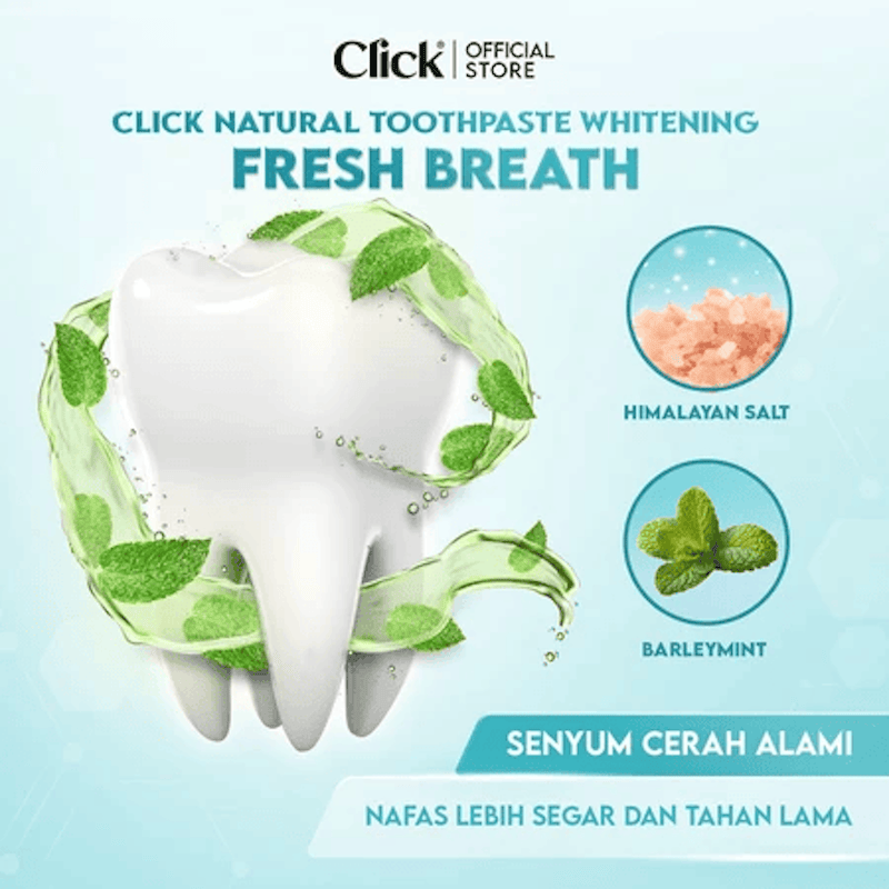 Click Natural Toothpaste Whitening + Fresh Breath 3