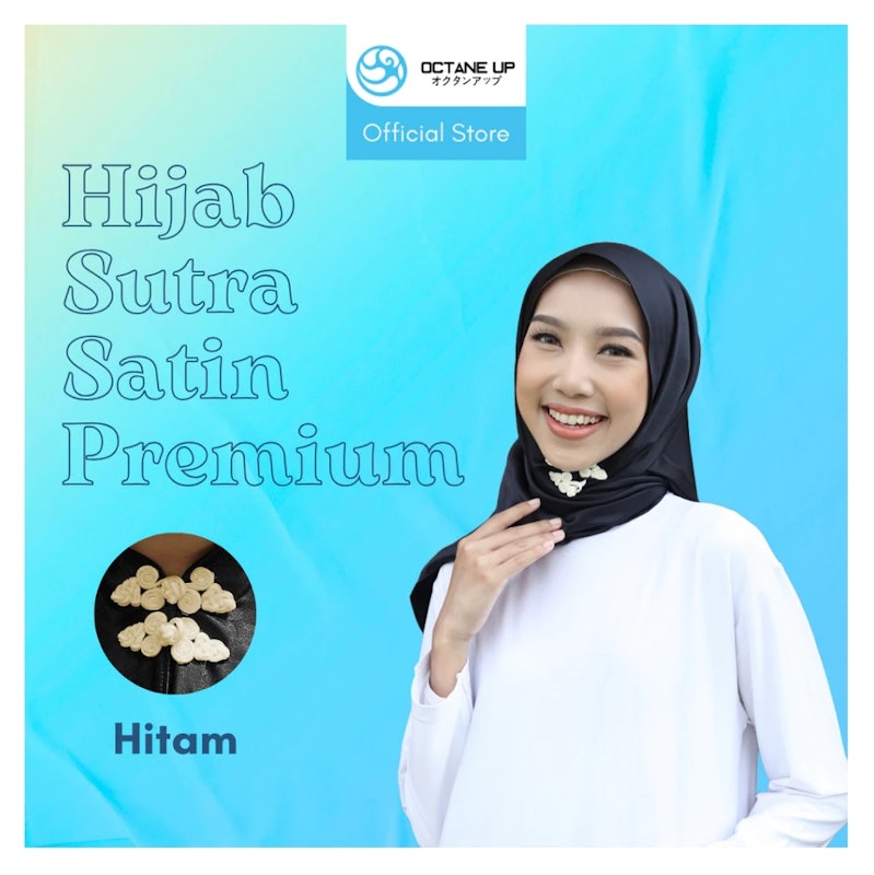 Octane Up Hijab Instan Sutra Satin Kancing Shanghai Premium 2