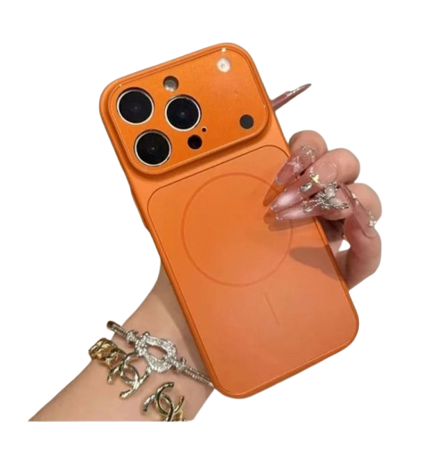 Caselify Magglass Magnetic Case for iPhone 17 Orange
