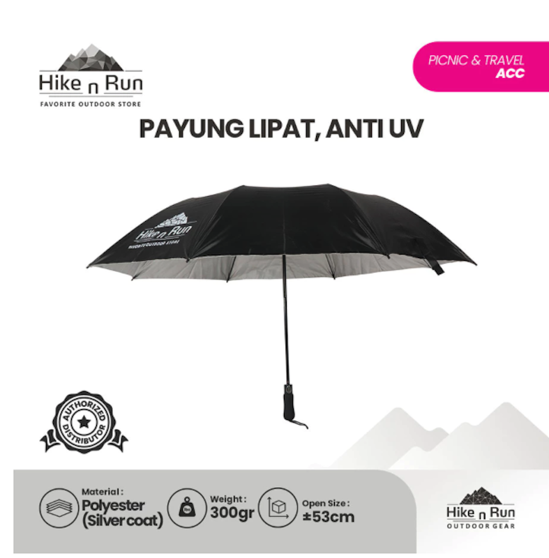 Hike n Run Payung Lipat Anti UV Pendek 5