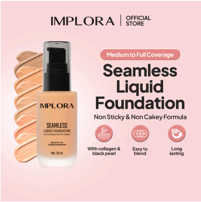 Implora Sukses Abadi Implora Seamless Liquid Foundation 110 Ivory