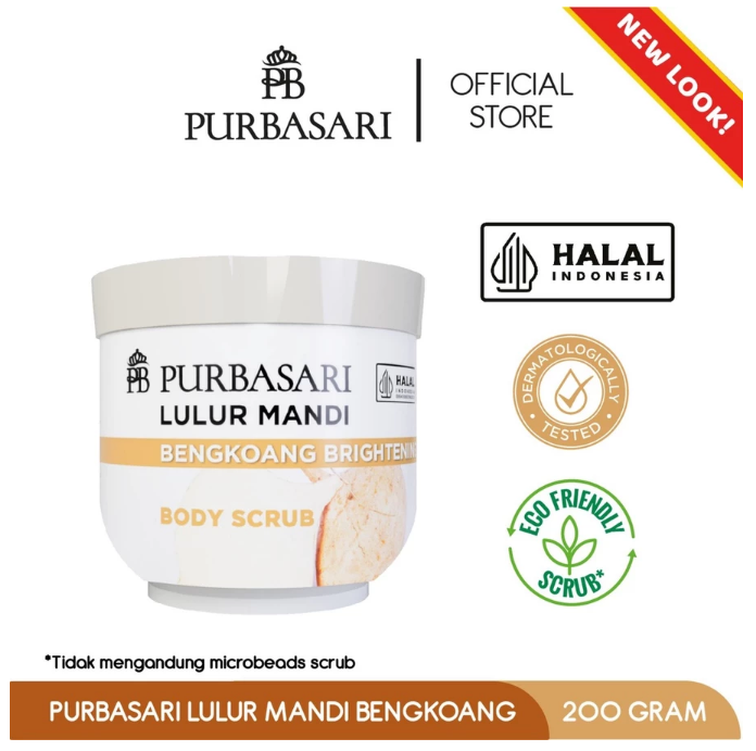 Gloria Origita Cosmetics Purbasari Lulur Mandi Bengkoang Brightening Body Scrub 