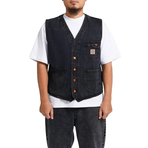 Superego Vest Denim Pria Snow Black ｜ VDW01G