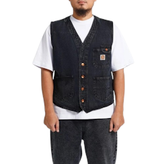Superego Vest Denim Pria Snow Black