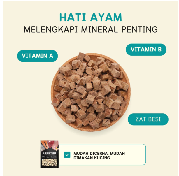 Ori Aquatik Bite of Wild Chicken Liver Freeze Dried Pet Treats