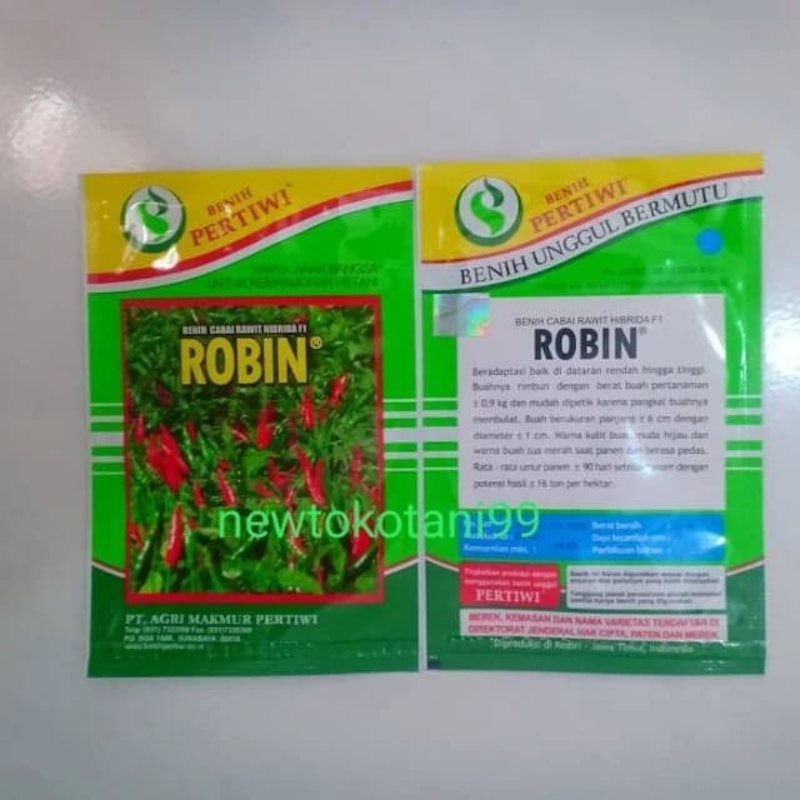 Benih Pertiwi Cabai Rawit Hijau Hibrida F1 Robin 3