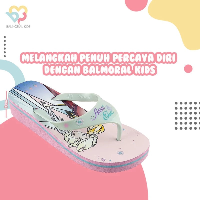 Balmoral Kids Sandal Jepit Wedges Perempuan Disney Frozen 3