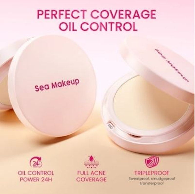 Sea Makeup Acne Cover & Smooth Two Way Cake Custard Choux 2