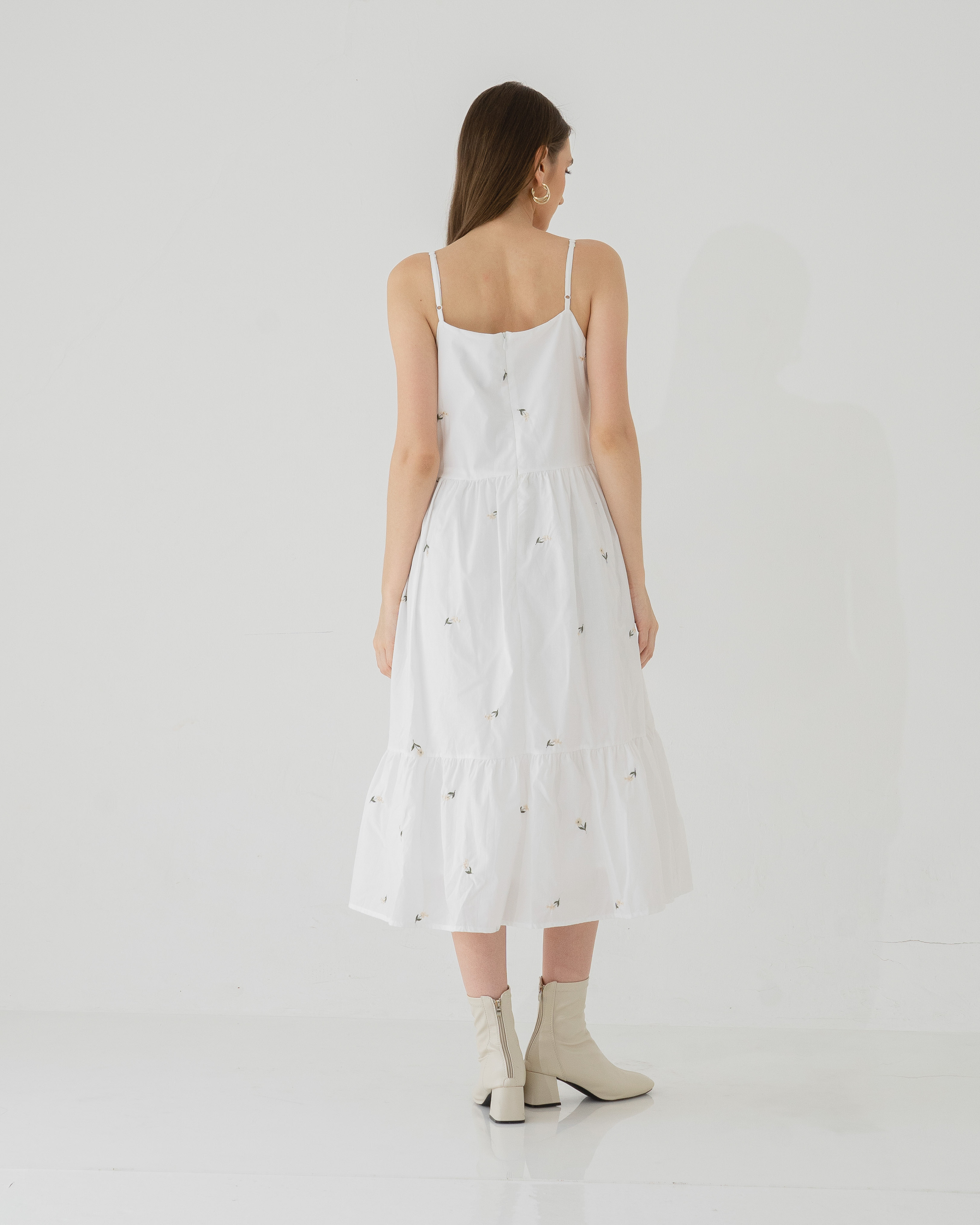 This Is April Dorothy Floral Embroidery Tiered Dress