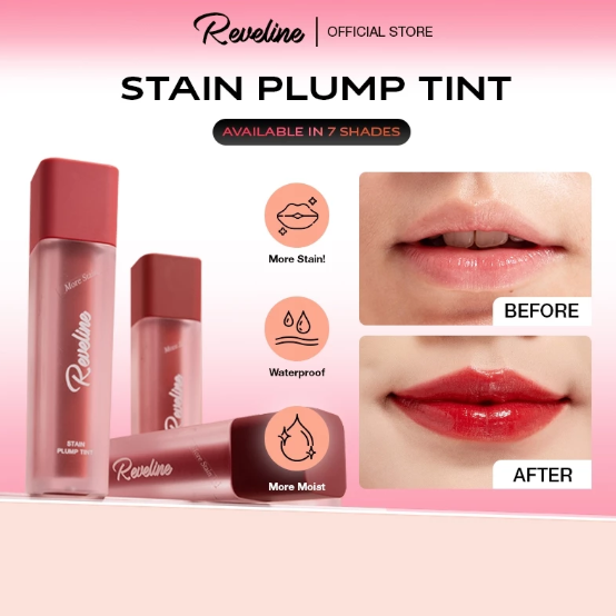 Putri Indah Jaya Group Reveline Liptint Stain Plump Tint Friendly