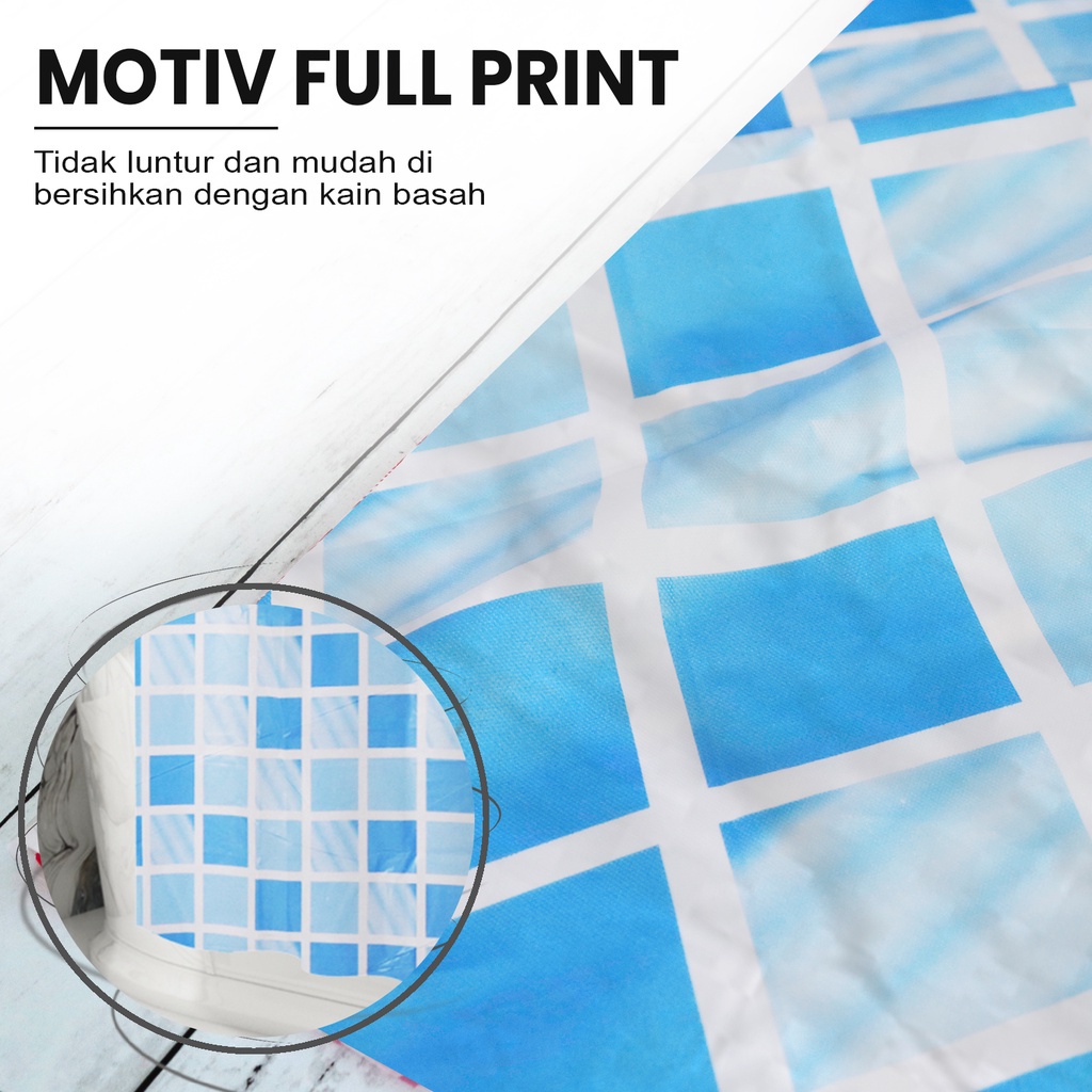 Shower Curtain Ukuran Motif Kotak-Kotak 5