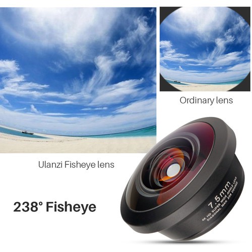 7.5mm HD Lensa Super Wide Fisheye Lens for Smartphone Phone  5