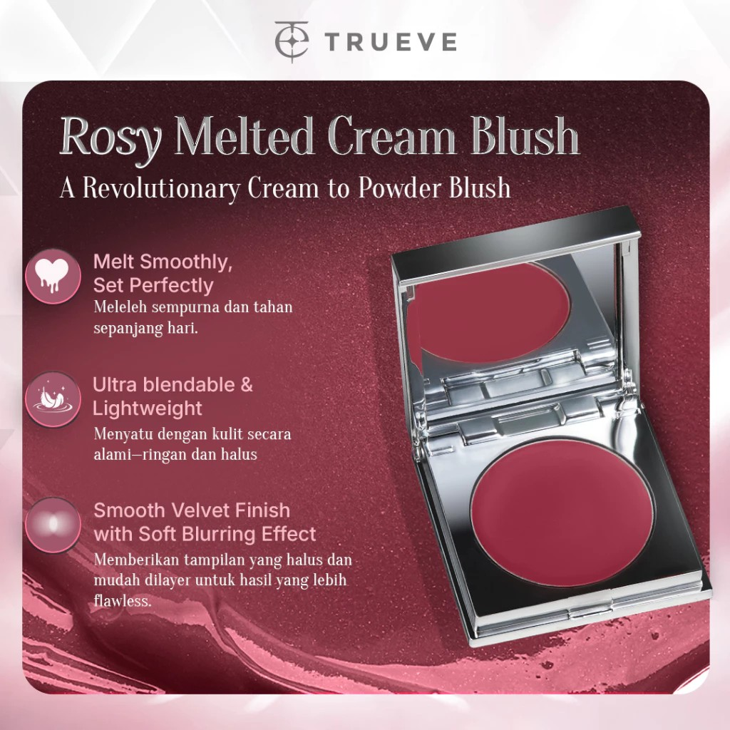 Trueve TRUEVE Rosy Melted Cream Blush Alluring Mauve