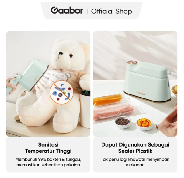 United Gain Gaabor Setrika Uap Lipat Mini Travel 2 in 1 HM-M01A