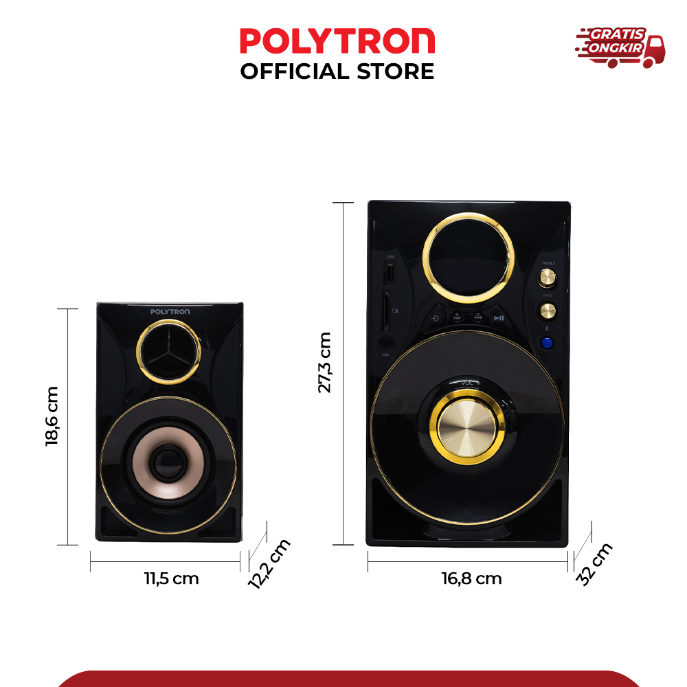 POLYTRON Polytron Bluetooth Speaker Multimedia  PMA 9310/BG