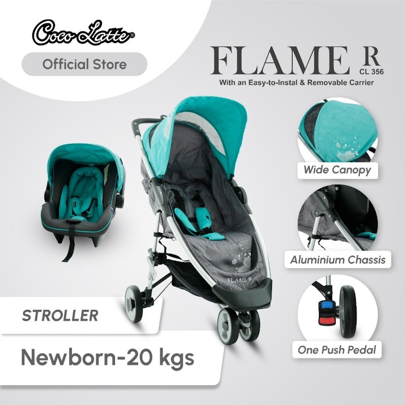 Cocolatte Flame R Travel System Stroller with Infant Carrier 2