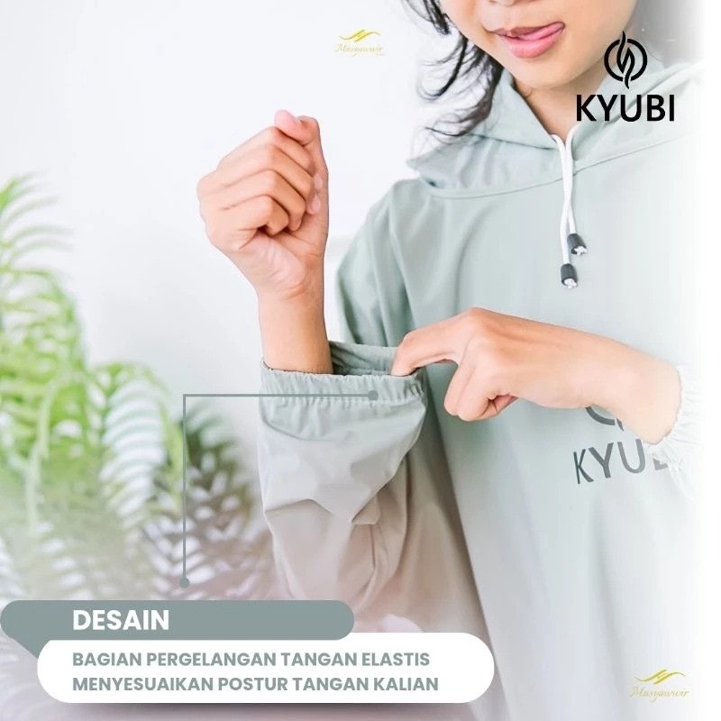 Kyubi Jas Hujan Anak Setelan Ponco Celana 2