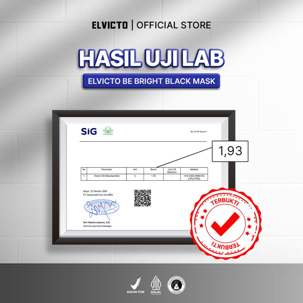 Gizi Indonesia ELVICTO Be Bright Black Mask
