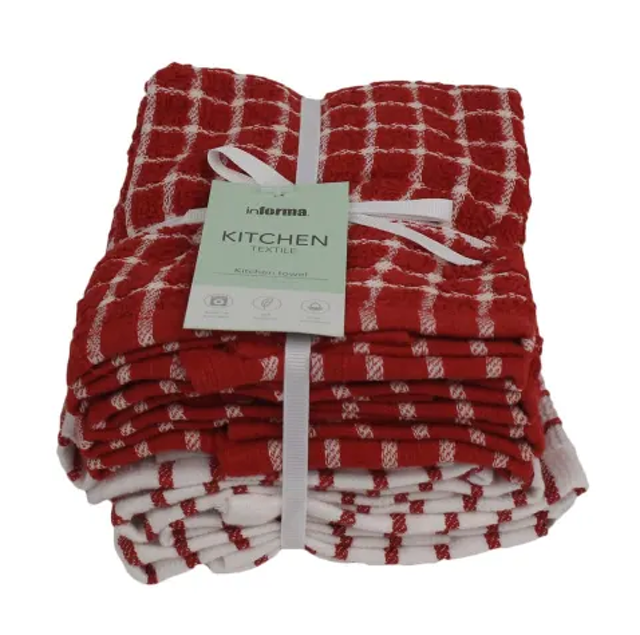 Informa Kain Lap Dapur Set 6 Pcs Check Pattern