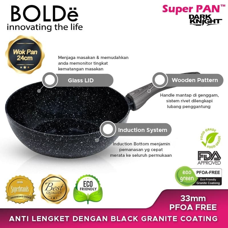 BOLDë Super Pan Wok Black 24 cm 2