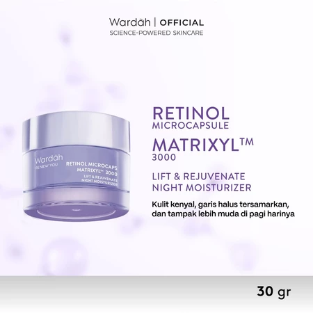 Paragon Technology and Innovation Wardah Renew You Retinol Microcaps Matrixyl™ 3000 Lift & Rejuvenate Night Moisturizer