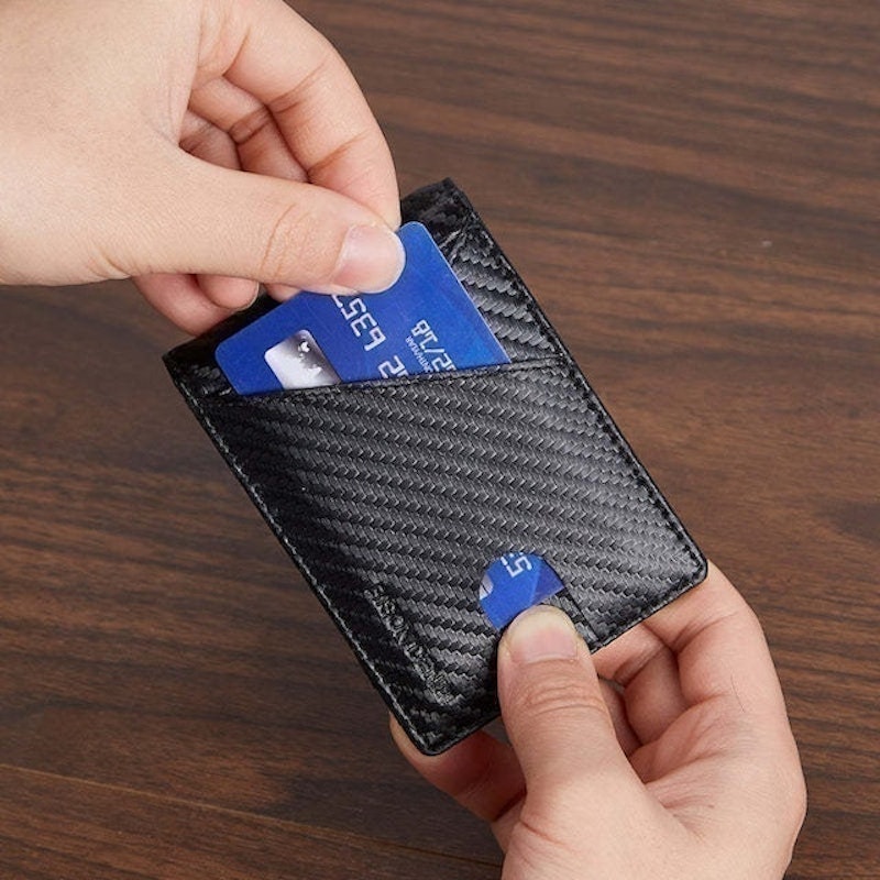 Dompet Money Clip Anti RFID Carbon Fabric 3