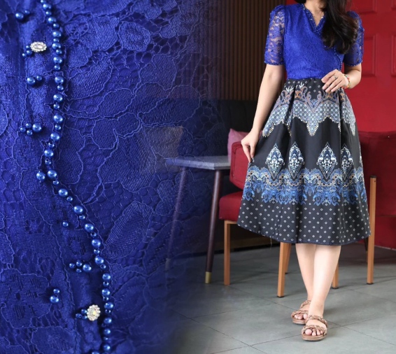  Casandra Dress Brukat Mix Batik