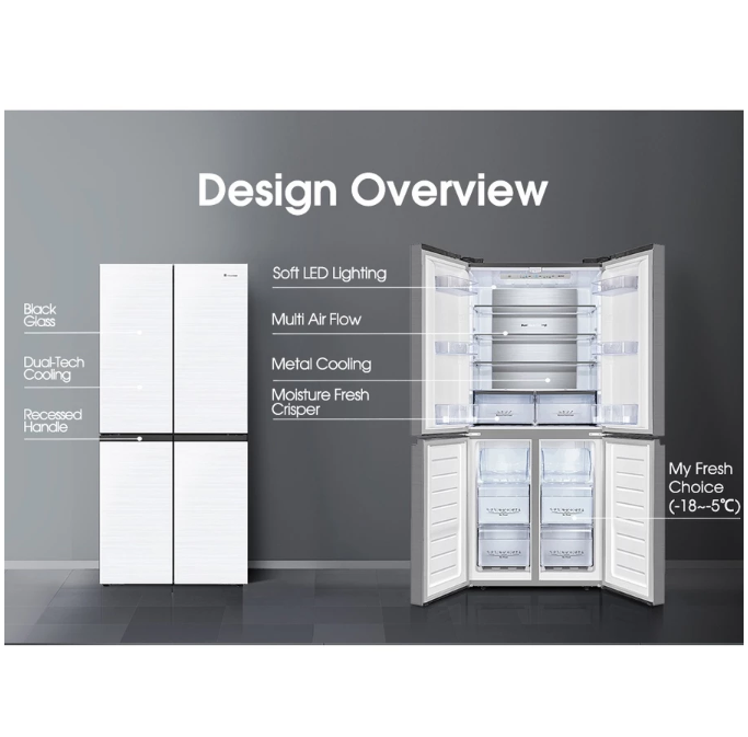 Hisense International Hisense Kulkas 4 Pintu 507L White RQ561N4IWU