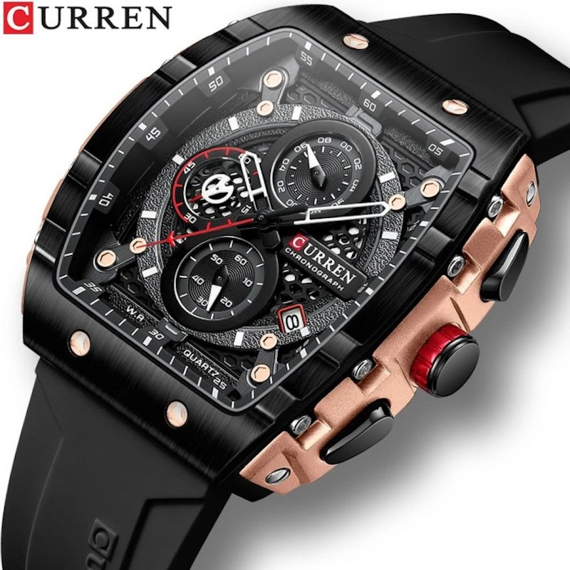 Curren Original Brand Rubber Straps Wrist Watch for Men 5