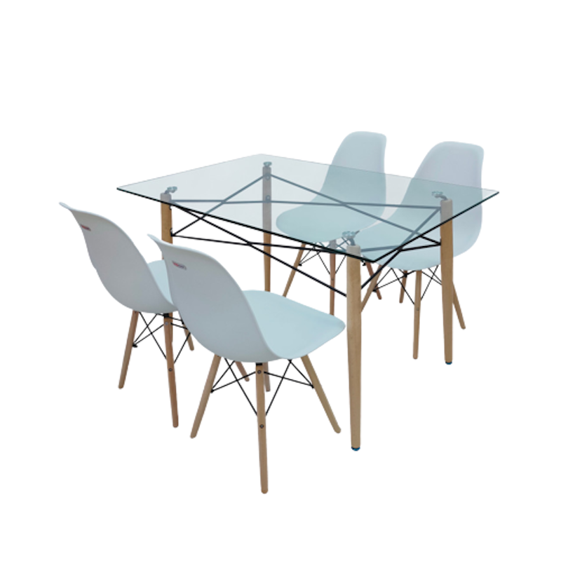 SAPPORO COLAC Dining Set / Set Meja Makan Kaca 2