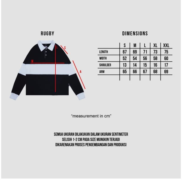 DOBUJACK DOBUJACK Rugby Shirt Hooper White Black Longsleeve