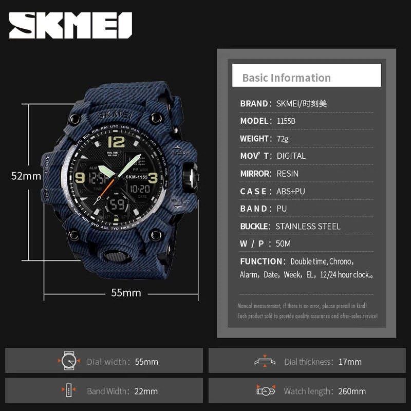SKMEI Jam Tangan Analog Digital 4