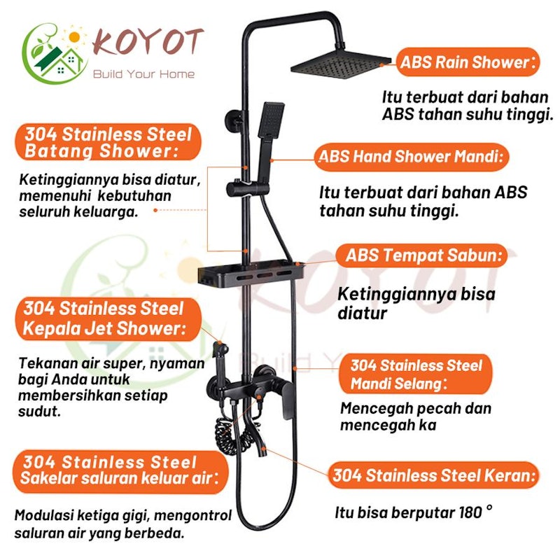 KOYOT 4 in 1 Shower 4