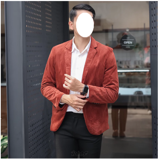 HOOF  HOOF Jas Blazer Pria Corduroy